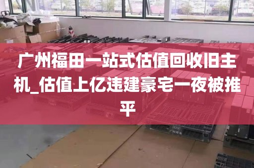 广州福田一站式估值回收旧主机_估值上亿违建豪宅一夜被推平